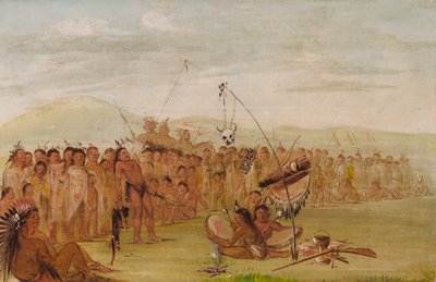 Auto-torture dans une cérémonie religieuse Sioux, 1835-1837 - George Catlin