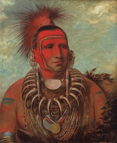 Shon-ta-yi-ga, Petit Loup, un célèbre guerrier - George Catlin