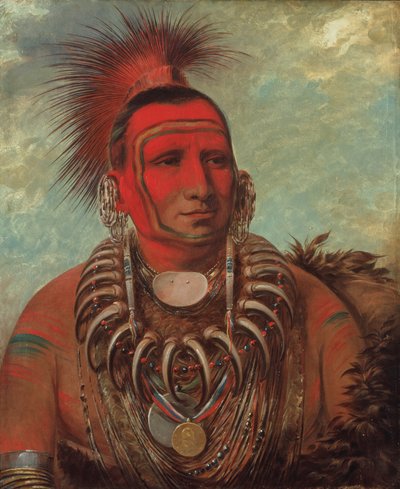 Shon-ta-yi-ga, Petit Loup, un célèbre guerrier - George Catlin