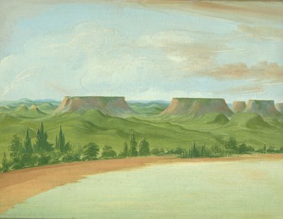 Collines carrées, 1200 miles au-dessus de St. Louis, 1832. - George Catlin