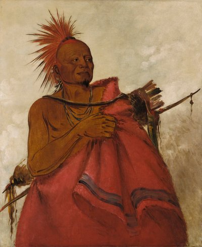 Tcha-tó-ga, Buffle fou, assassin de deux hommes blancs - George Catlin