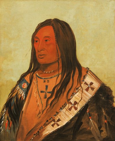Táh-zee-keh-dá-cha, ventre déchiré, un brave distingué - George Catlin