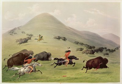 La Chasse au Bison, c.1832 - George Catlin
