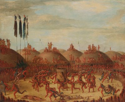 La Dernière Course, Cérémonie O-kee-pa des Mandans, 1832 - George Catlin