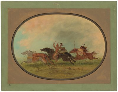 Le scalpé scalpeur - Pawnees et Cheyennes - George Catlin