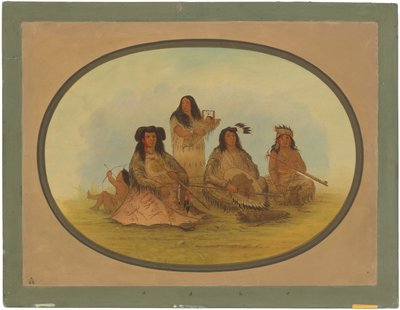 Le chef Sioux avec plusieurs Indiens - George Catlin