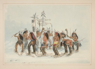 La danse des raquettes, pl. 14 du Portfolio des Indiens d