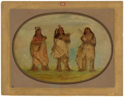 Trois guerriers distingués de la tribu Sioux - George Catlin