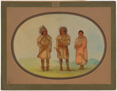 Trois Indiens Peoria - George Catlin