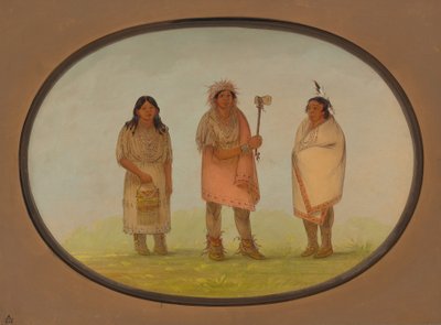 Trois Indiens Piankeshaw - George Catlin