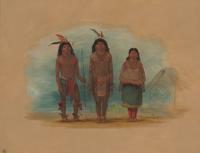 Trois Indiens Taruma, 1854-1869 - George Catlin