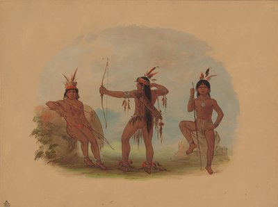 Trois Indiens Woyaway, 1854-1869 - George Catlin