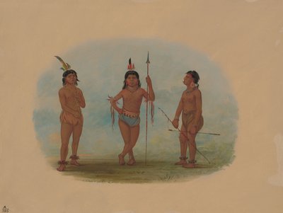 Trois jeunes hommes Tobos, 1854-1869 - George Catlin