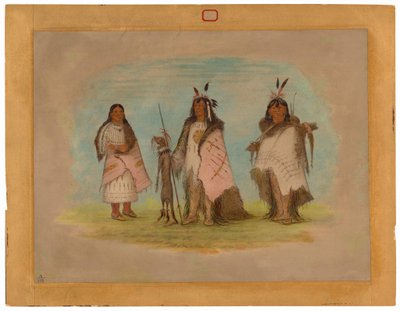 Deux Guerriers Blackfoot et une Femme - George Catlin