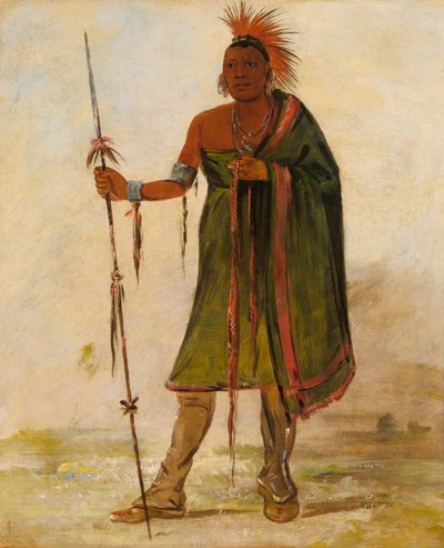 Wash-ím-pe-shee, fou, un guerrier distingué, 1834 - George Catlin