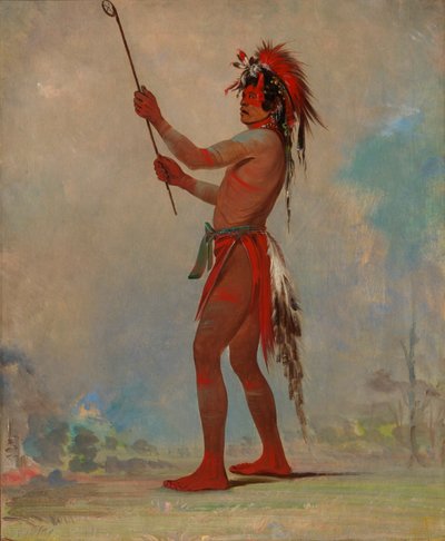 We-chúsh-ta-dóo-ta, Homme Rouge, un joueur de balle distingué - George Catlin