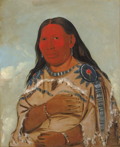 La femme de deux corbeaux - George Catlin