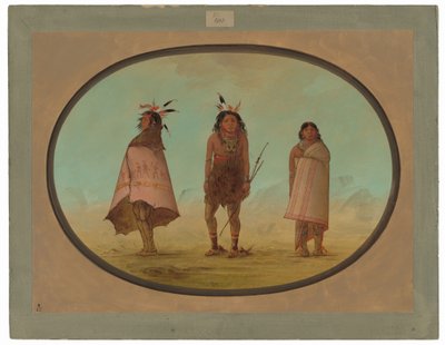 Homme Médecine Yntah, un Guerrier et une Femme - George Catlin