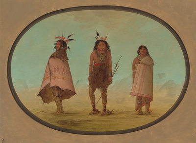 Yntah Medicine Man, un Guerrier et une Femme - George Catlin