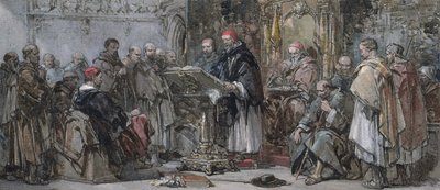 Une scène de vie monastique : Prédication dans l