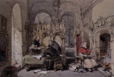 La bibliothèque des moines - George Cattermole