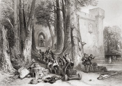 Le siège de Lathom House, 1644, gravé par W. Topham - George Cattermole