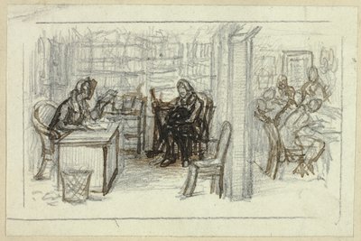 Vue de la Bibliothèque - George Cattermole