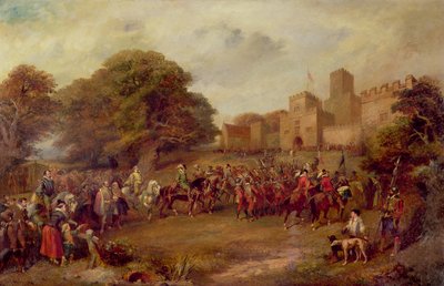 Visite du Roi Jacques Ier à Hoghton Tower en 1617 - George Cattermole