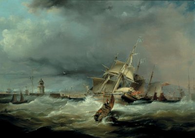 Un paquebot américain se dirigeant vers le port de Swansea - George Chambers
