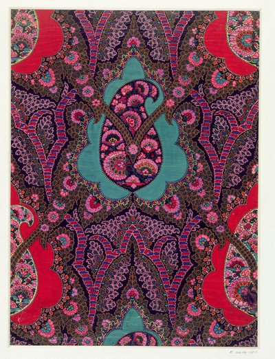 Motif de tissu pour châles de Paisley, c.1871 - George Charles Haite