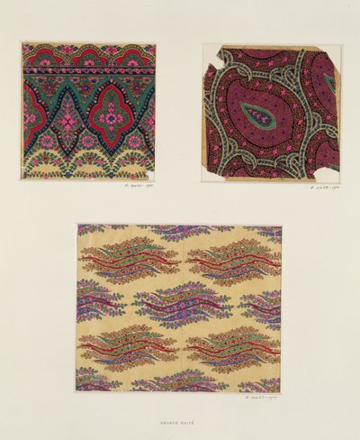 Dessins de tissus pour châles de Paisley, c.1871 - George Charles Haite