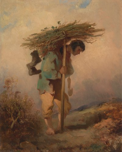Un homme portant des fagots - George Chinnery