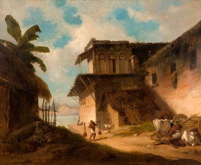 Scène de village bengali, 1821 - George Chinnery