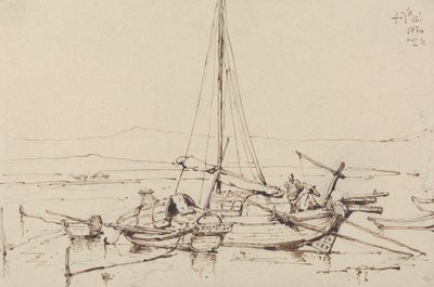 Bateaux chinois, 1834 - George Chinnery