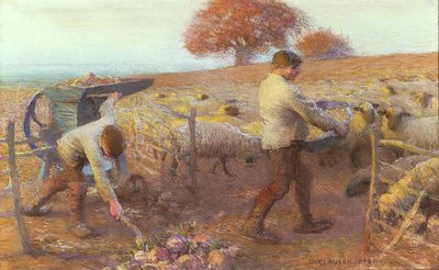 Un Troupeau de Moutons au Soir - George Clausen
