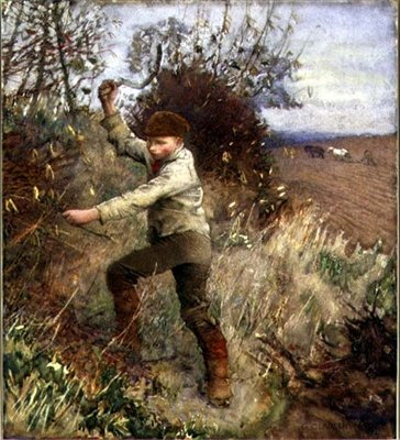 Garçon taillant une haie - George Clausen