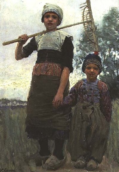 Petits faneurs, Hollande du Nord - George Clausen