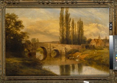 Le vieux moulin et le pont de Fittleworth, sur le Rother, Sussex, 1880 - George Cole