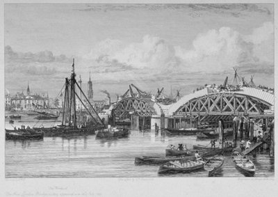 Pont de Londres en construction - George Cooke