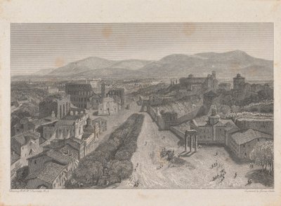 Le Forum romain depuis la tour du Capitole - George Cooke