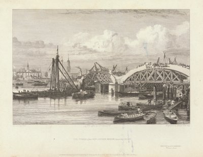 Les travaux du nouveau pont de Londres - George Cooke