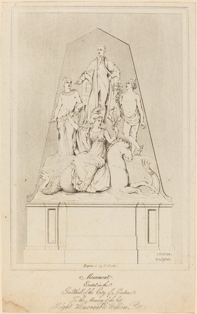 Monument à William Pitt - George Cooke after James George Bubb