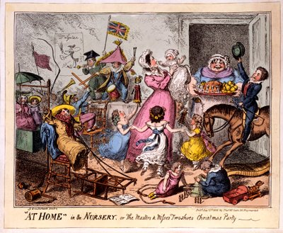 À la maison dans la nurserie, ou la fête de Noël des maîtres et demoiselles deux chaussures, 1835 - George Cruikshank