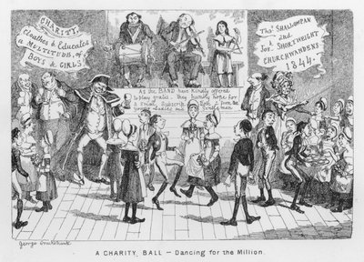 Un bal de charité, danse pour le million - George Cruikshank