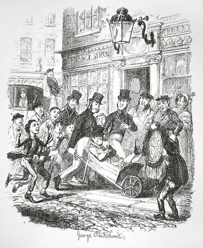 Un pickpocket en garde à vue, c.1835 - George Cruikshank