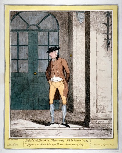 Un homme devant le club Brooks, Londres, 1815 - George Cruikshank
