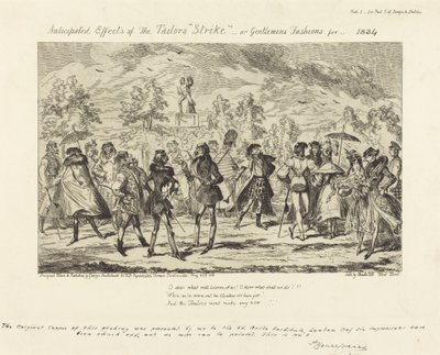 Effets anticipés de la "grève" des tailleurs - George Cruikshank