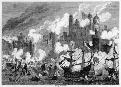 Attaque de la tour Saint-Thomas par le duc de Suffolk, 1554, 1840 - George Cruikshank