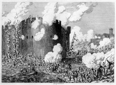 Attaque contre le mont de laiton par Lord Guilford Dudley, 1554, 1840 - George Cruikshank