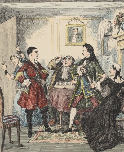 Audace de Jack Sheppard, illustration de Jack Sheppard : Une romance par William Harrison Ainsworth, publié 1839 (eau-forte en couleur) - George Cruikshank